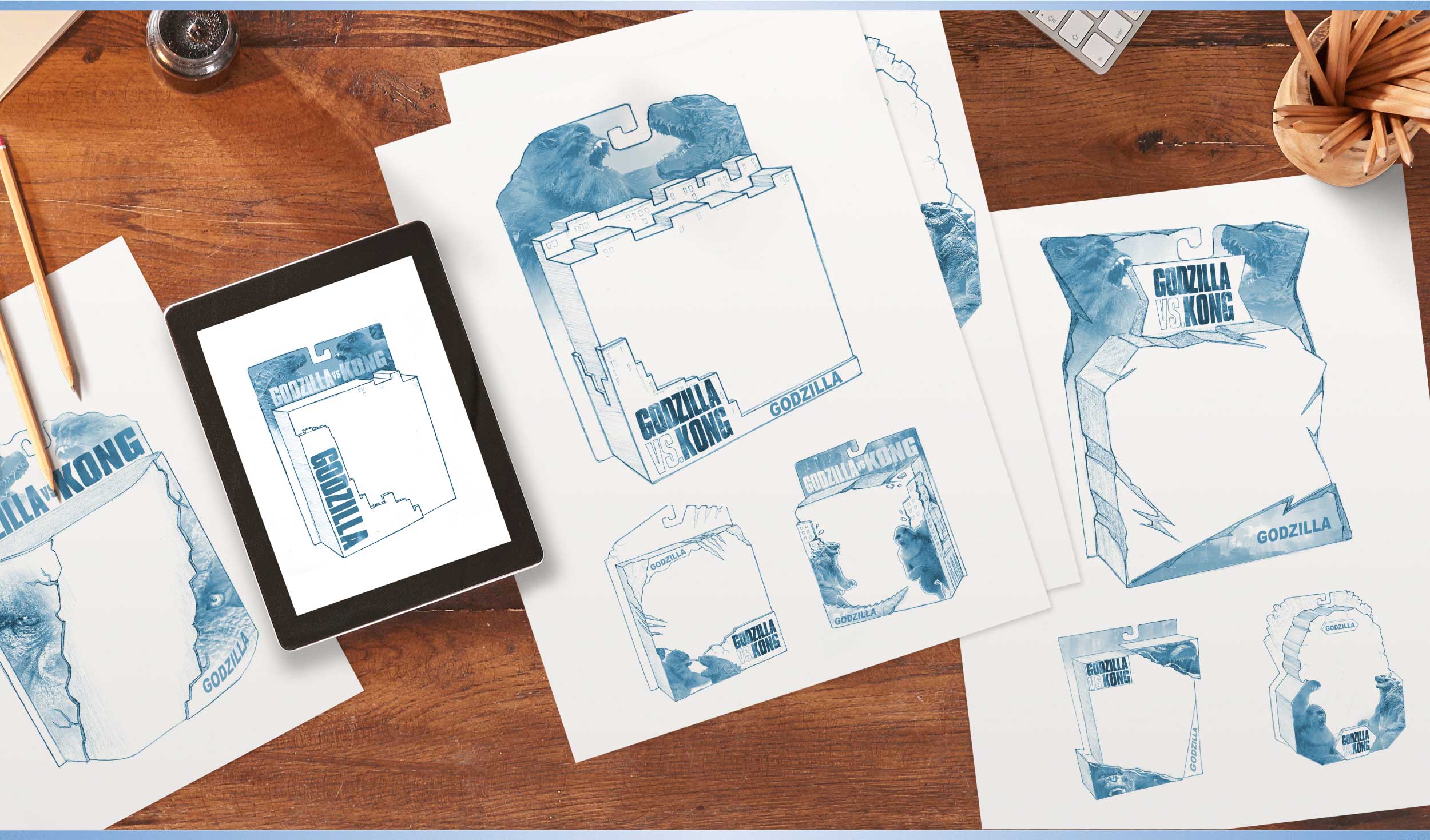 Monsterverse Godzilla vs King Kong package design by McHale Design